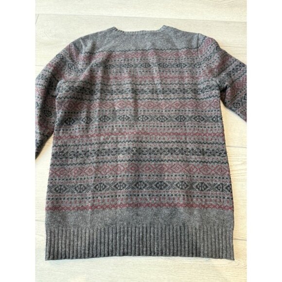 Burberry London Faire Isle Sweater‎ Extra Fine Merino Wool | Gray | Size Small - Picture 8 of 15
